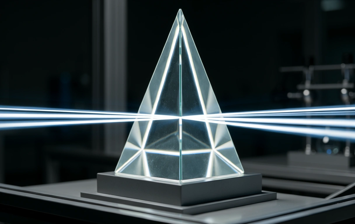 Refraction of light representing data clarity